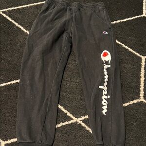 Champion Kids Large Black Sweatpants with Logo
